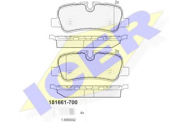 Тормозные колодки ICER 181661-700