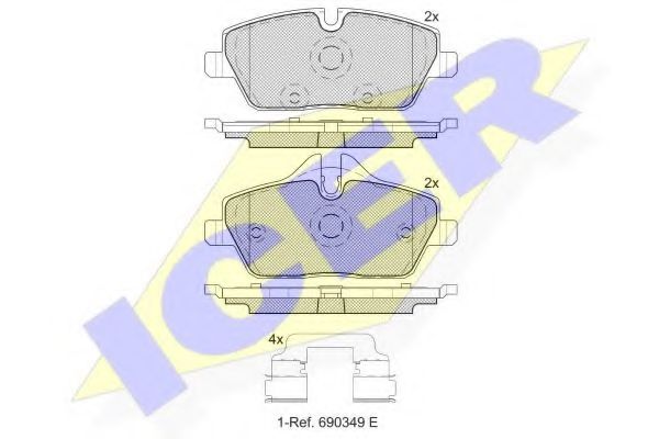 Тормозные колодки ICER 181662-200