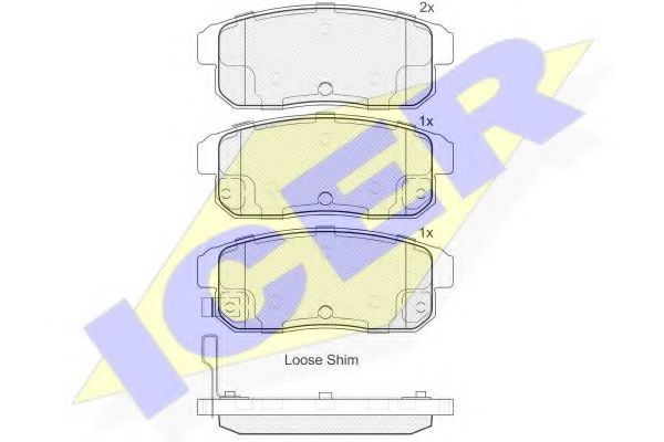 Тормозные колодки ICER 181668