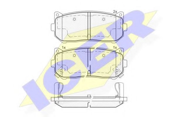 Тормозные колодки ICER 181669