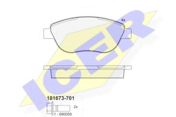 Тормозные колодки ICER 181673-701