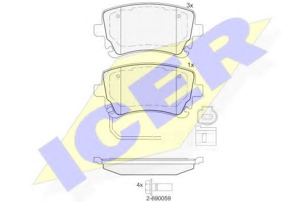 Тормозные колодки ICER 181674-203