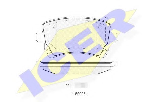 Тормозные колодки ICER 181674-204