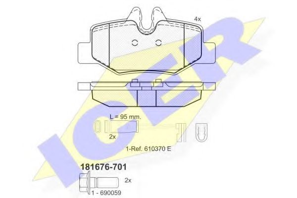 Тормозные колодки ICER 181676-701
