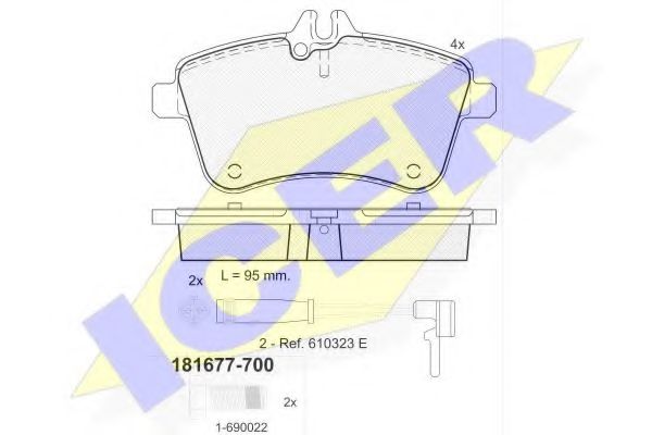 Тормозные колодки ICER 181677-700