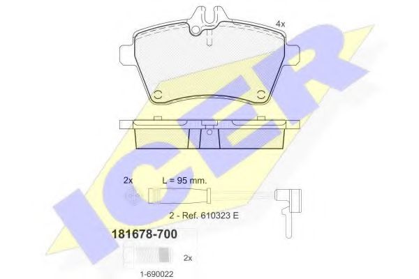 Тормозные колодки ICER 181678-700
