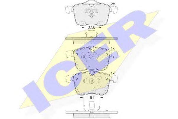 Тормозные колодки ICER 181681