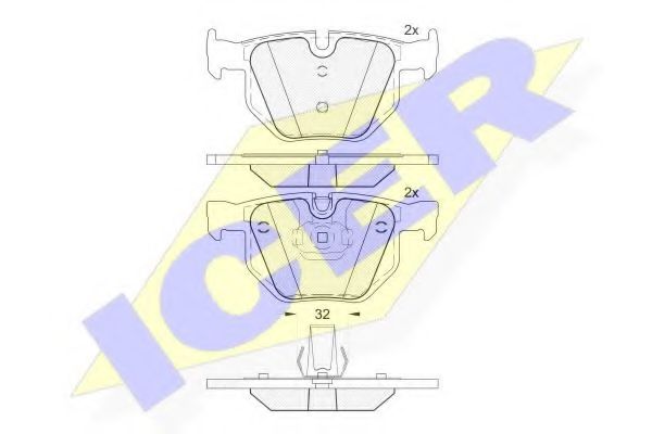 Тормозные колодки ICER 181685-202