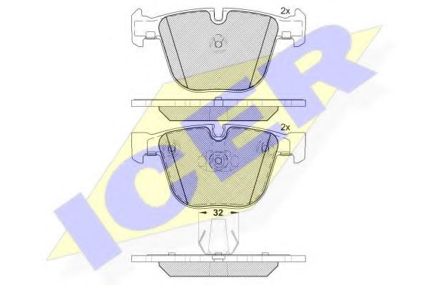 Тормозные колодки ICER 181687