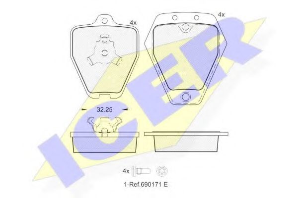 Тормозные колодки ICER 181692