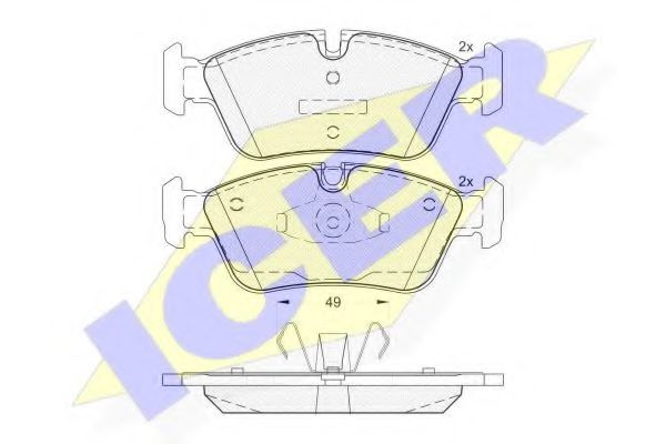 Тормозные колодки ICER 181698