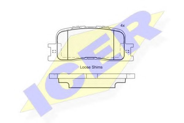 Тормозные колодки ICER 181706