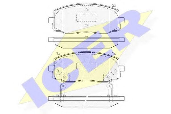 Тормозные колодки ICER 181709