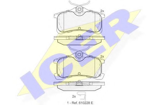 Тормозные колодки ICER 181728