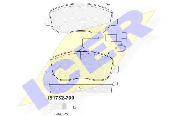 Тормозные колодки ICER 181732-700