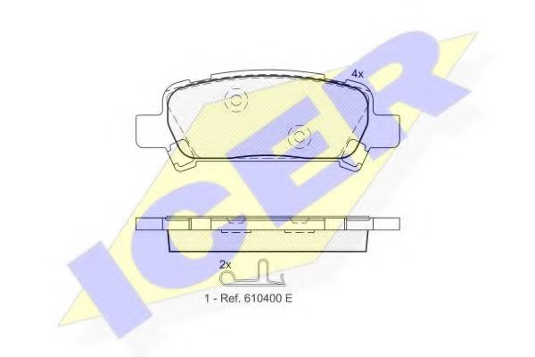 Тормозные колодки ICER 181736
