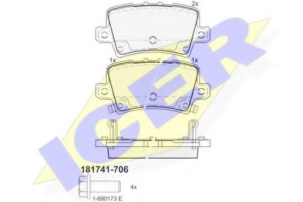 Тормозные колодки ICER 181741-706