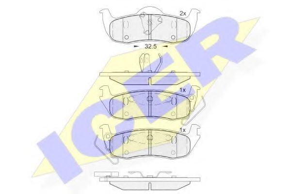 Тормозные колодки ICER 181766
