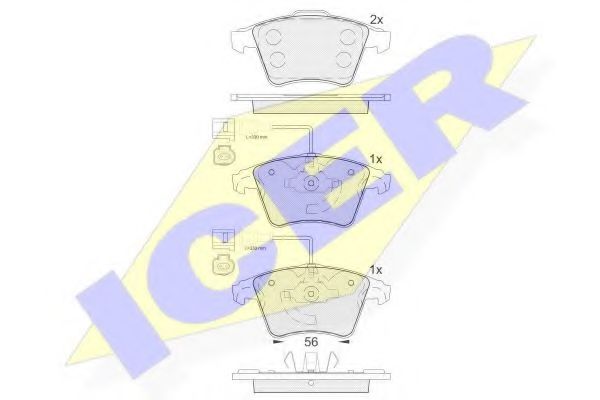 Тормозные колодки ICER 181777