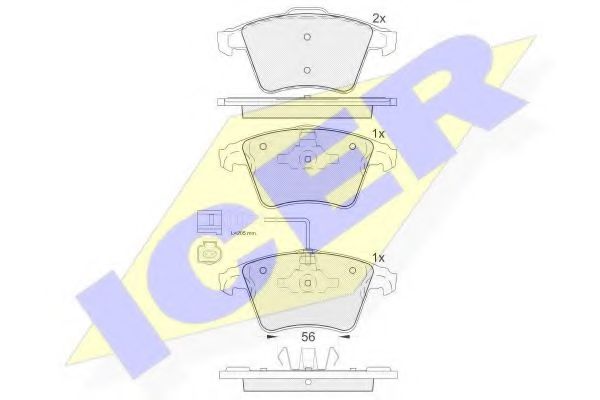 Тормозные колодки ICER 181778