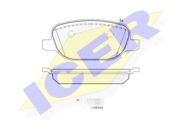 Тормозные колодки ICER 181780