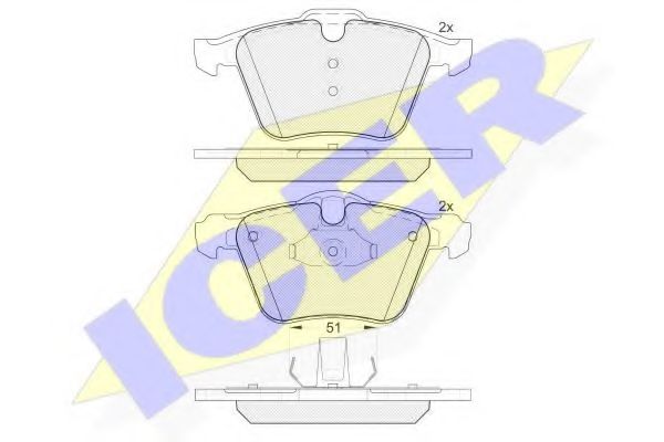 Тормозные колодки ICER 181805