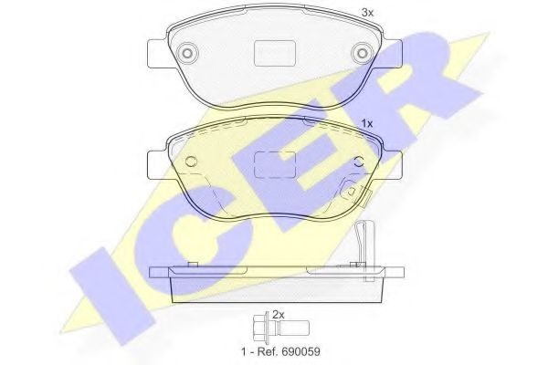 Тормозные колодки ICER 181809