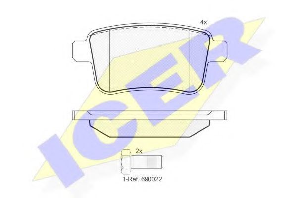 Тормозные колодки ICER 181855