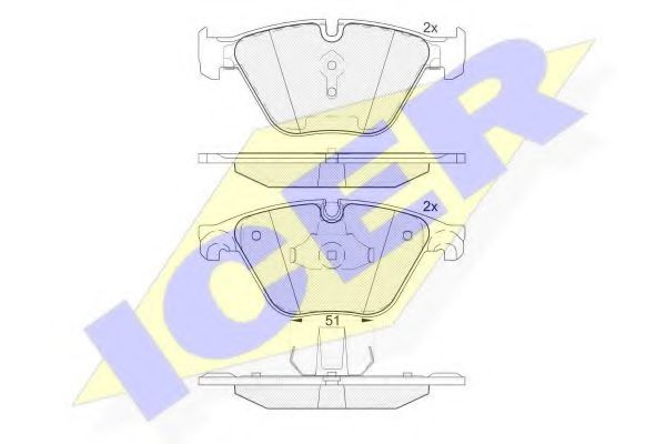 Тормозные колодки ICER 181998