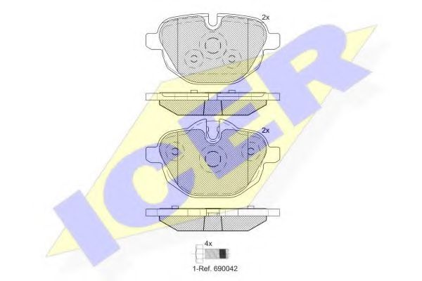 Тормозные колодки ICER 182004