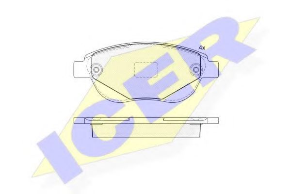 Тормозные колодки ICER 182011