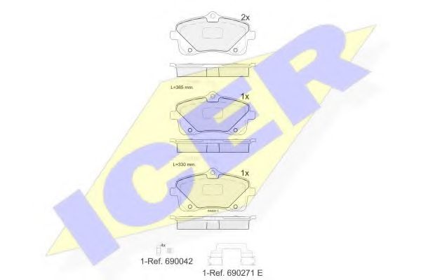 Тормозные колодки ICER 182024
