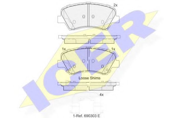 Тормозные колодки ICER 182029