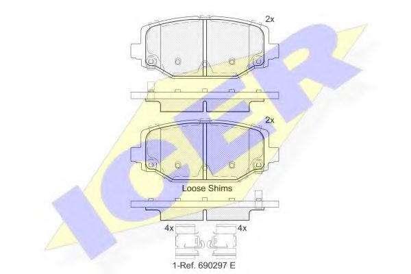 Тормозные колодки ICER 182053