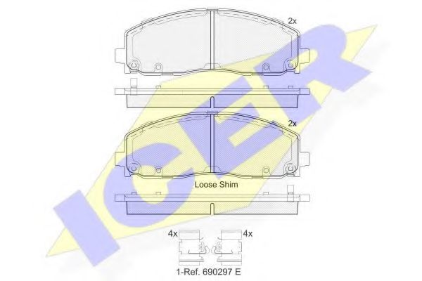 Тормозные колодки ICER 182054