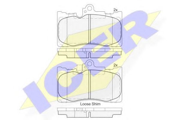 Тормозные колодки ICER 182059