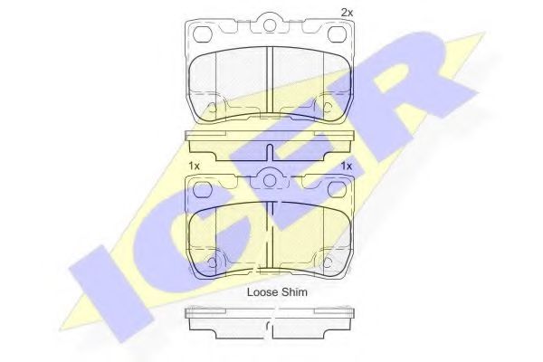 Тормозные колодки ICER 182060