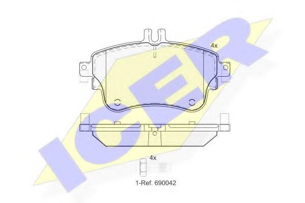 Тормозные колодки ICER 182062