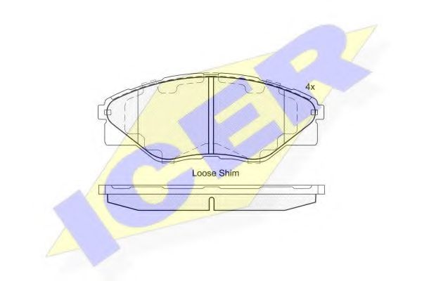 Тормозные колодки ICER 182066
