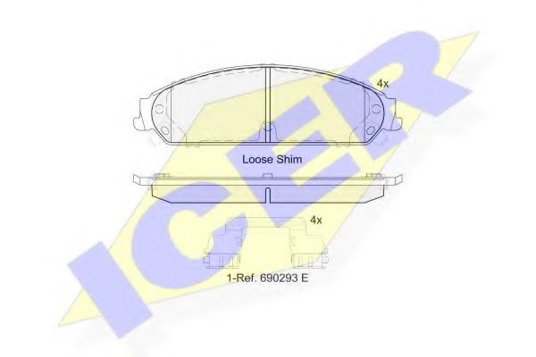 Тормозные колодки ICER 182068