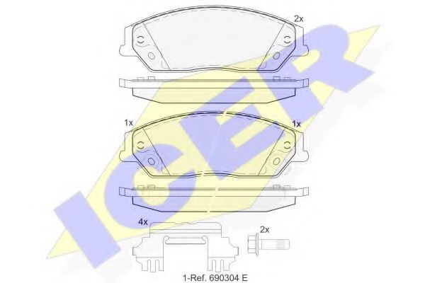 Тормозные колодки ICER 182077
