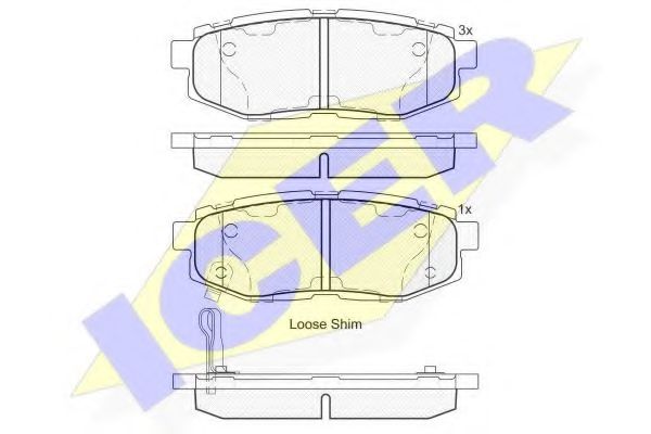 Тормозные колодки ICER 182088