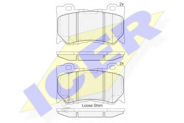 Тормозные колодки ICER 182089