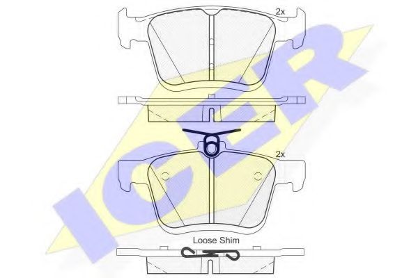 Тормозные колодки ICER 182099