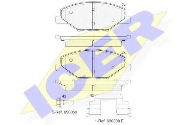 Тормозные колодки ICER 182110