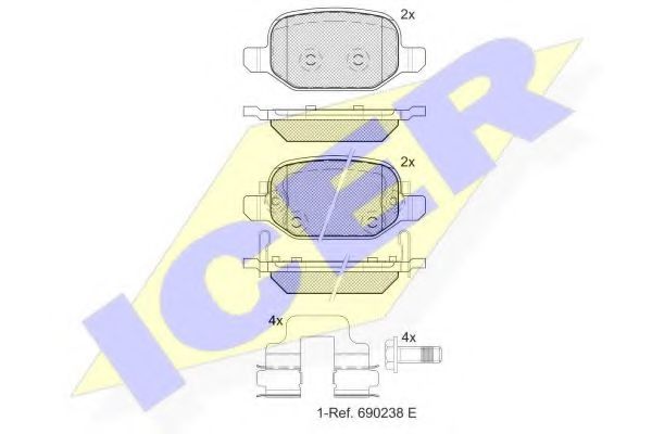 Тормозные колодки ICER 182127