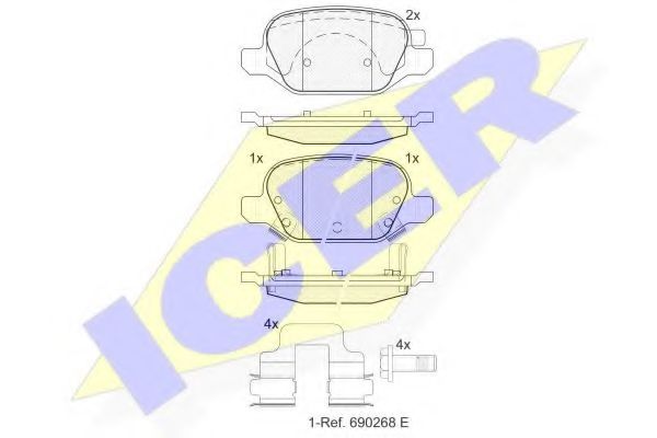 Тормозные колодки ICER 182128