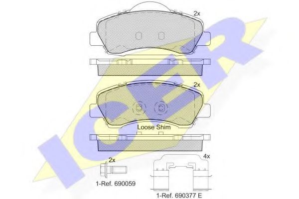 Тормозные колодки ICER 182131-067