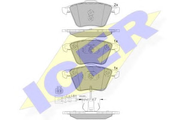 Тормозные колодки ICER 182148