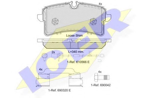 Тормозные колодки ICER 182159